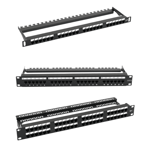 D-Connect 19” Rack Mountable 180° UTP PCB Patch Panel