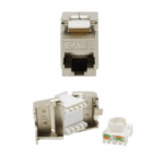 D-Connect Cat. 8 Mini Size 180° Shielded Keystone Jack